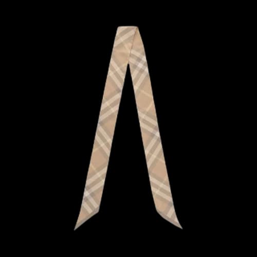 Burberry Large House Check Silk Scarf 'Flax'