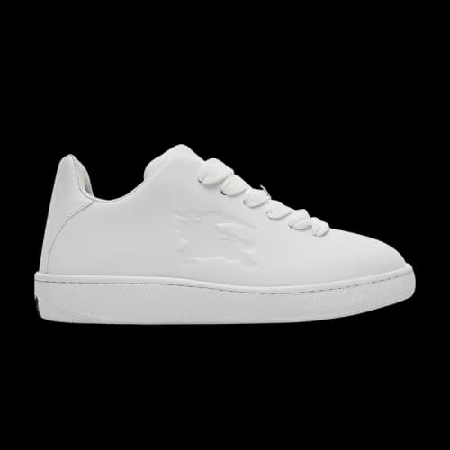 Burberry Leather Box Sneaker 'Debossed Equestrian Knight - White'