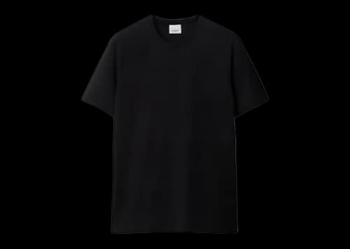 Burberry Jensen Embroidery Logo Cotton T-shirt Black