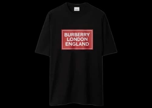 Burberry Ellison Logo Print T-shirt Black