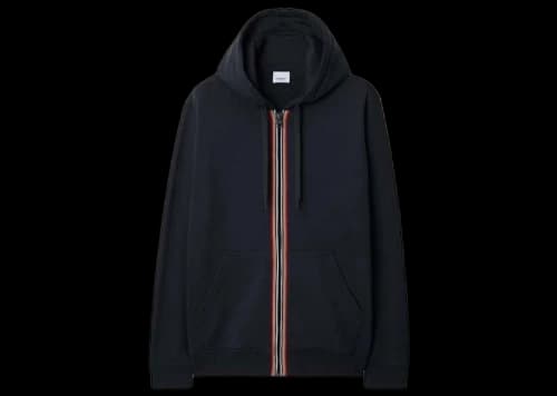 Burberry Hove Stripe Zip Hoodie Navy/Black
