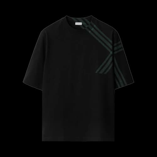 Burberry Check Print Short Sleeve T-shirt Black