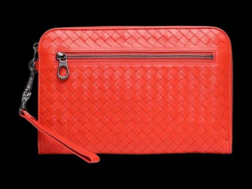 Bottega Veneta Intrecciato Document Case Orange