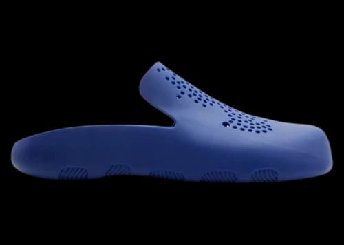 Burberry Stingray Perforated Slides Blue