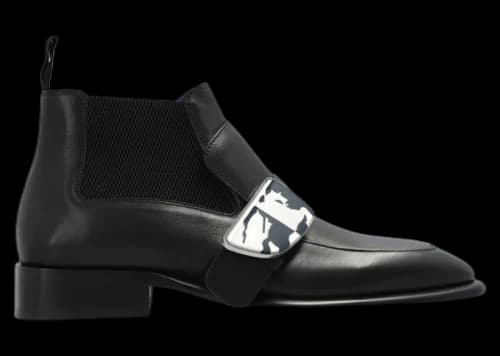 Burberry Shield Leather Chelsea Boots Black