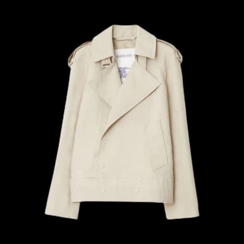 Burberry Canvas Trench Jacket 'Oat'