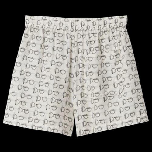 Burberry Mulberry Silk Boxer Shorts Silver/White