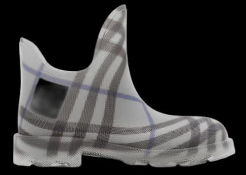 Burberry Marsh Checked Ankle Boot Grey (Women's)