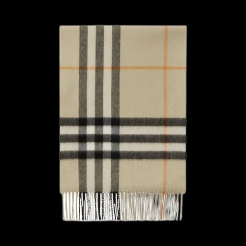 Burberry Check Cashmere Scarf Light Sage
