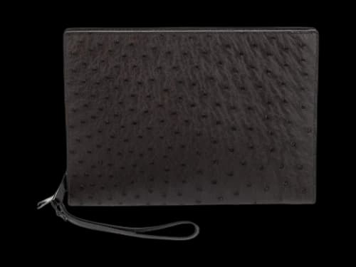 Bottega Veneta Leather Document Case Grey