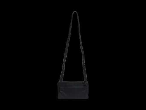 Bottega Veneta Leather Messenger Crossbody Bag Black