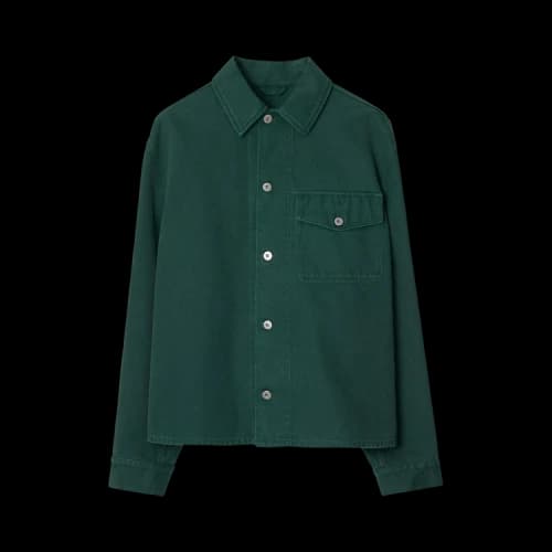 Burberry Embroidered EKD Casual Overshirt Feather