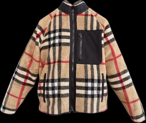 Burberry Norton Vintage Check Fleece Jacket Archive Beige