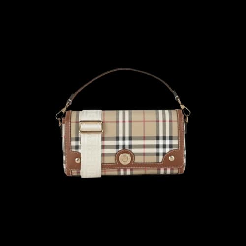 Burberry Note Bag Top Handle Briar Brown