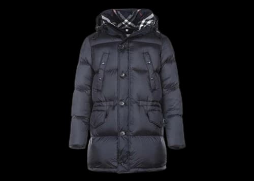 Burberry Lockwood Hooded Puffer Down Jacket Navy