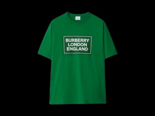 Burberry London England Logo T-shirt Green