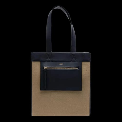 Burberry Canvas Combination Tote Bag 'Black'
