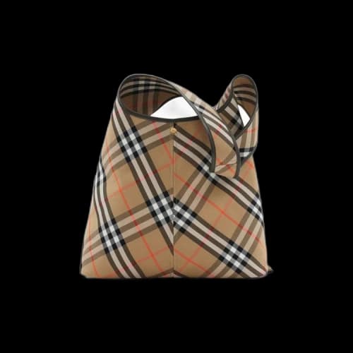 Burberry Large Checked Shoulder Bag 'Sand'