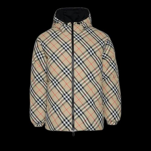 Burberry Reversible Check Nylon Puffer Jacket 'Sand'