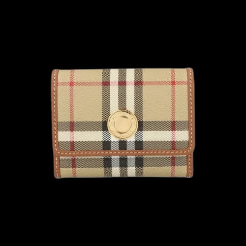 Burberry Lancaster Check Trifold Wallet 'Archive Beige'