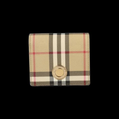 Burberry Small Check Bifold Wallet Archive Beige