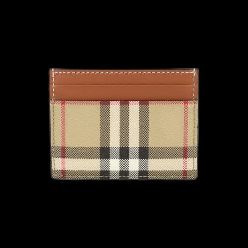 Burberry Sandon Check Card Holder Archive Beige