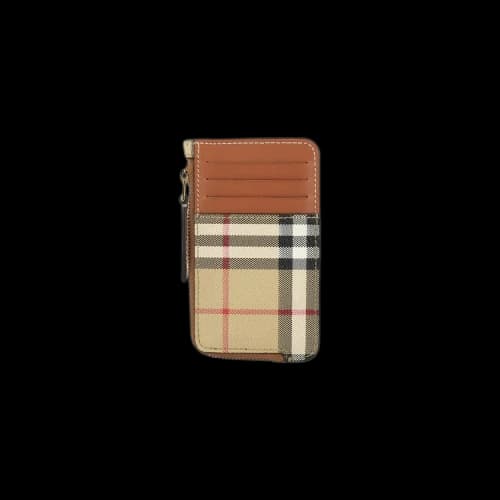 Burberry Sommerset Check Zip Card Holder Archive Beige