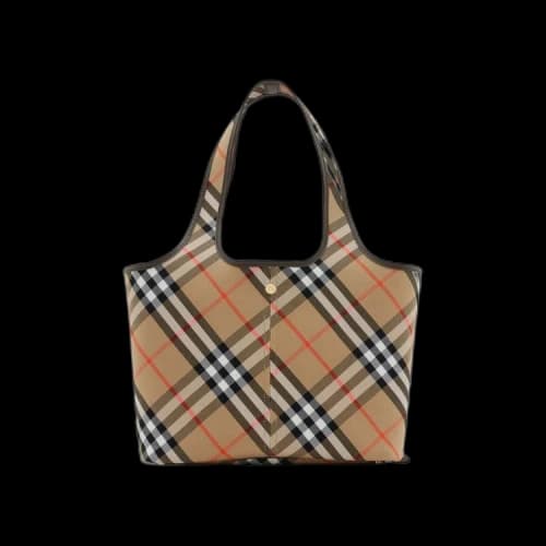 Burberry Small Checked Tote Bag 'Sand'