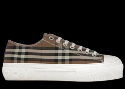 Burberry Vintage Check Cotton Sneakers Birch Brown