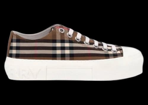 Burberry Low Top House Check Sneaker Taupe Brown