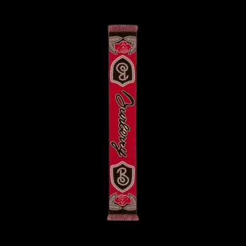 Burberry Shield Wool Cashmere Scarf 'Currant'