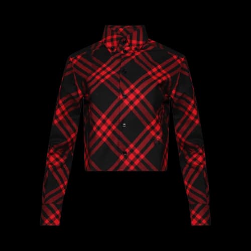 Burberry Plaid Long-Sleeve Shirt 'Cranberry'