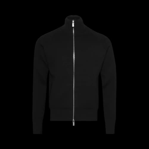 Burberry Mirrored Horse Wool Blend Track Jacket 'Black'