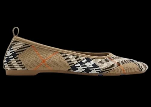 Burberry Check Knit Baby Ballerinas Sand (Women's)