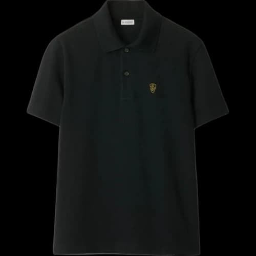 Burberry Logo Embroidered Regular Fit Polo Shirt 80998821 Coal