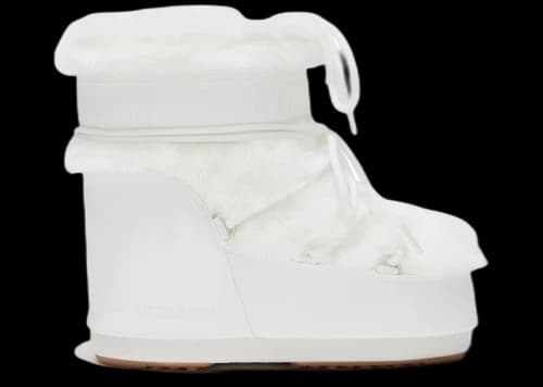 Moon Boot Icon Faux-Fur Low Boot White