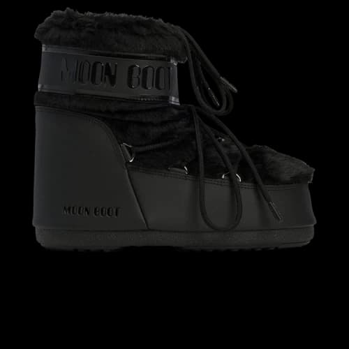Moon Boot Icon Faux-Fur Low Boot Black