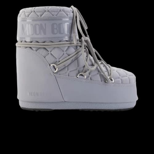 Moon Boot Icon Quilt Low Boot Grey