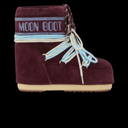 Moon Boot Icon Suede Low Boot Burgundy