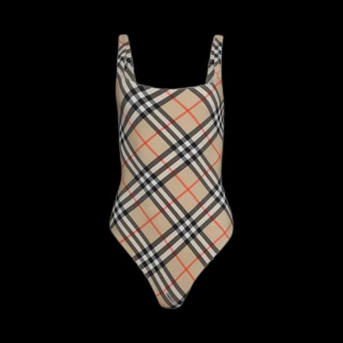 Burberry Check Swimsuit 'Sand'