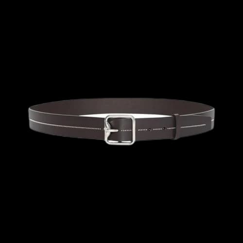 Burberry Studded Leather B Buckle Belt 'Peat'
