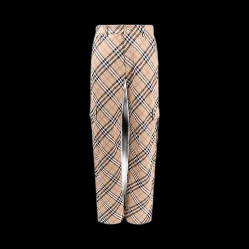 Burberry Check Stretch Trousers 'Teacup/Pasture'