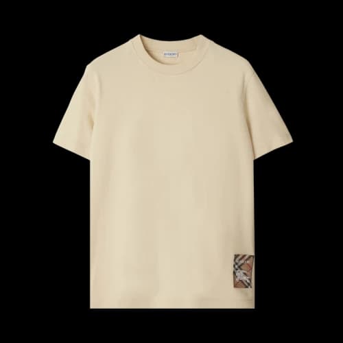 Burberry Check Label T-shirt Nutmeg