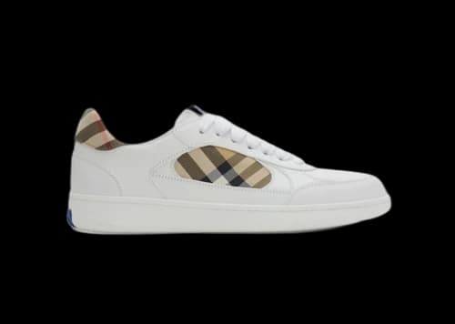 Burberry Check Terrace Sneakers White Beige