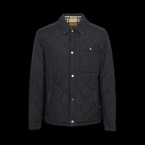 Burberry Check Brighton Reversible Quilted Jacket Black