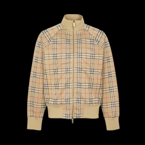 Burberry Check Track Jacket Beige