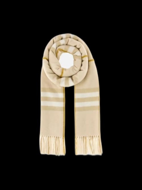 Burberry Mu Washed Giant Check Scarf White Denim