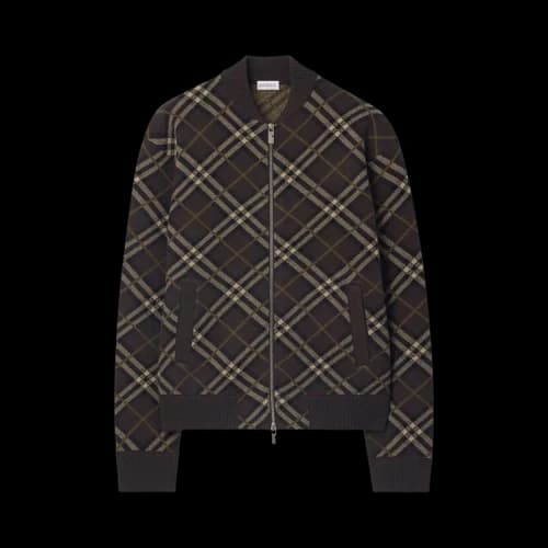 Burberry Check Zip-Up Jacket 'TRUFFLE'