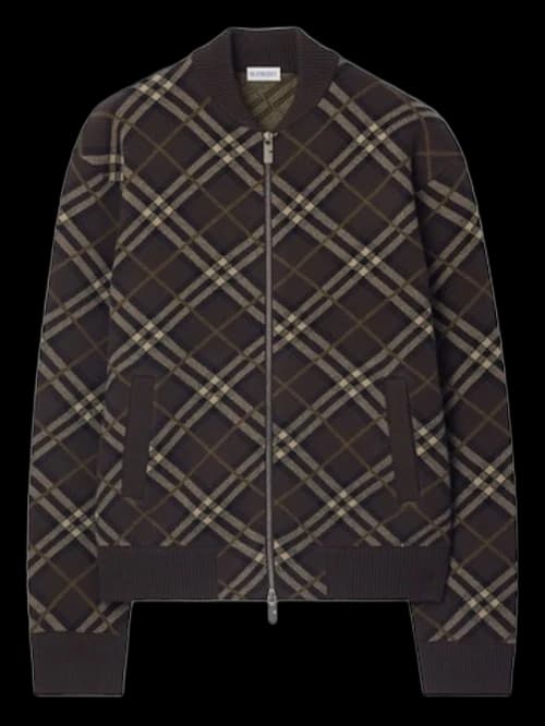 Burberry Check Zip-Up Jacket Truffle Check