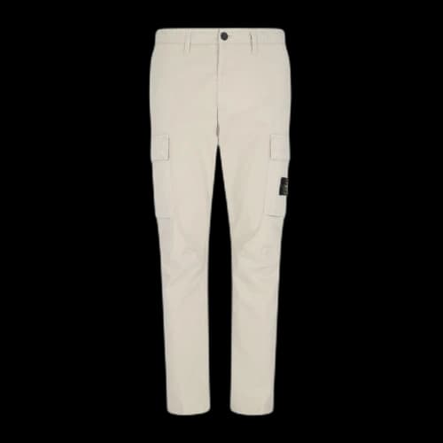 Stone Island Logo Cargo Pants Cream